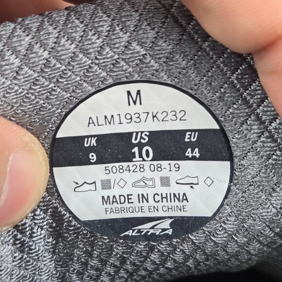 Altra Mens 10 Torin 4 Gray Lime Athletic Daily Performance Gym Road Running Shoe - Picture 12 of 12